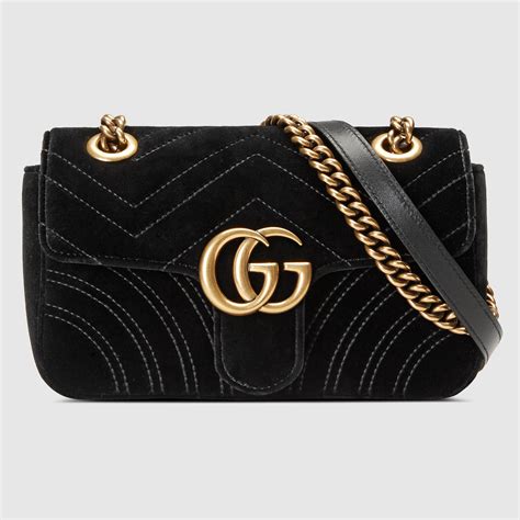 gucci velvet purse black|gucci marmont velvet mini bag.